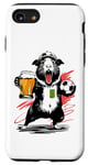 Coque pour iPhone SE (2020) / 7 / 8 Cochon d'Inde avec bière et tatouage Fan de football drôle
