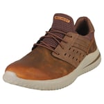 Skechers Delson 3.0 Ezra Mens Dark Brown Casual Trainers - 10 UK