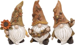 Valery Madelyn Garden Decorations Gonks Ornaments Set of 3, Autumn Gnomes with