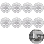 Lot de 8 mini roulettes autocollantes pivotantes à 360° transparentes à 4 billes de transfert pour petits meubles de cuisine, poubelles de rangement, friteuse à air comprimé (perles en caoutchouc)