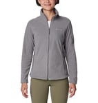 Columbia Women's Fast Trek Jacket, Full Zip Fleece Jacket, City Grey Heather/City Grey, Size XL