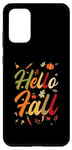 Galaxy S20+ Hello Fall Autumn Colors Leaves Pumpkins Fall Vibes Season Case