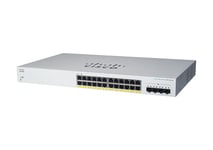 Cisco Commutateur Intelligent Business CBS220-24P-4G | 24 Ports GE | PoE | Ports SFP 4 x 1G | Garantie matérielle limitée de 3 ans (CBS220-24P-4G-EU)