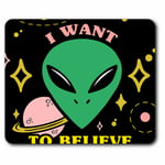 Computer Mouse Mat - Alien UFO Aliens Space Planets Office Gift #14769