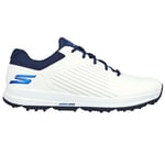 Skechers Mens Shoe-GO Golf Elite 5 GF Sneaker, White Synthetic/Navy Trim, 6.5 UK