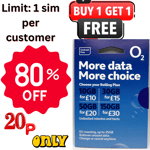 2x O2 Sim Card Pay As You Go-Rollover unused data + Up To 25GB EU Roaming-02 UK