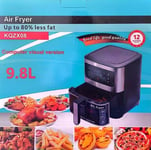 Air Fryer Oil Free Cooking Rapid Health Cooker Digital Display 9.8L Kitchen Oven