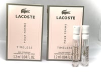 LACOSTE POUR FEMME TIMELESS 2 X 1.2ml EDP SAMPE SPRAY