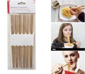 PACK OF 12 PAIRS LIGHT OR DARK BAMBOO CHOPSTICKS SIL CHINESE/THAI/JAPANESE FOOD.