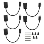 5Sets Micro Usb To Otg Cable Female To Mini Male Adapter Gpio Head MPF