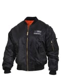 Rothco MA-1 Bomberjacka - 'Thin Blue Line' (Svart, 3XL) 3XL Svart