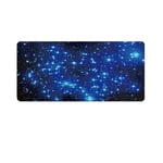 Stor musematte med stjernehimmelmønster Sort / Blå 30x80 cm