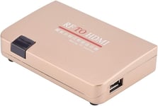 Convertisseur RF vers HDMI, Adaptateur de Modulateur HDMI Stable, Convertisseur Tout Standard Adaptateur R¿¿cepteur TV Analogique avec T¿¿l¿¿commande, pour Projecteurs, Enseignement(Prise UE)