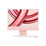 Apple iMac Apple M M3 59,7 cm (23.5") 4480 x 2520 pixels 8 Go 256 Go SSD PC All-in-One macOS Sonoma Wi-Fi 6E (802.11ax) Rose