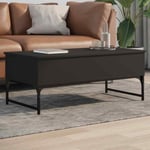 vidaXL Coffee Table Black 100x50x40 cm Engineered Wood and Metal HOT