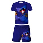 2-delad Poppy playtime kläder T-shirt shorts barn kostym dark blue 120cm