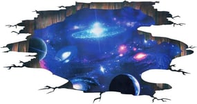 Luova 3D Blue Universe Galaxy Wall Tarra Irrotettava PVC Magic 3D Galaxy Outer Space Planet