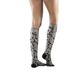 Mabs Cotton Knee Grey Leopard M