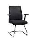 Office Hippo Desk Chair, Ergonomic Office Chair For Home, Office & Boardroom With Breathable Mesh Backrest, Fixed Arms For Comfort & Support, Computer Chair For Daily Use, Up To 115kg Weight, Black