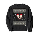 Laurel & Hardy Comic Christmas Knit Pattern Sweatshirt