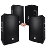 Pack Sono Sound 2800W Total - 4 Enceintes passives BM SONIC BMS 700W Noir - Câbles HP - Soirée - Anniversaire - Mariage - DJ