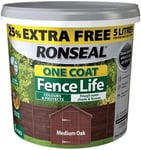 Premium  One  Coat  Fence  Life  Medium  Oak  New  4  Litre + 25 %