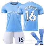 Rodrigo 16 Manchester City 24-25 Hemmafotbollströja, Ny säsong Vuxna Barn Senaste tröja Adult XS（155-165cm）