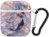 Anime Pattern Fate/Stay Night Fgo Proto Merlin ¿¿tui de protection compatible Airpods 1/2 ¿¿tui de protection pour casque Airpods Compatible avec ¿¿tui de chargement sans fil avec mousquet