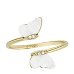 Fossil - Bague Radiant Wings pour femme, en nacre blanche avec motif papillon, JF04423710