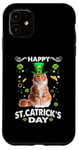 Coque pour iPhone 11 Maine Coon Cat Happy St Catricks Day St Patricks Day Cats