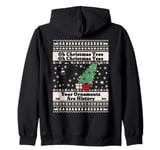 Oh Christmas Tree cat Ugly Christmas Sweater Funny cat lover Zip Hoodie