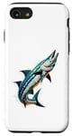 Coque pour iPhone SE (2020) / 7 / 8 Polygon Art Grand Barracuda Pêche Pêcheur