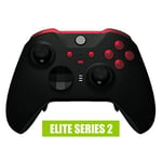 eXtremeRate Boutons Customisé pour Xbox One Elite Series 2 Manette, Trigger LB RB LT RT Bumpers ABXY Start Back Sync Buttons de Remplacement pour Xbox One Elite V2 Manette, Rouge Écarlate