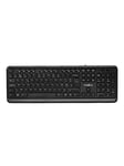 Nedis - keyboard - AZERTY - Belgium - black Input Device - Näppäimistö - Belgialainen - Musta