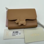 Radley Crest Tan Leather Small Trifold Purse With Dust Bag RRP £69
