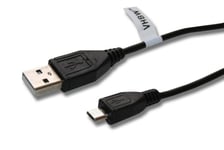vhbw Câble de données USB compatible avec Sony Cyber-shot DSC-HX80, DSC-HX90, DSC-HX90V, DSC-QX10, DSC-QX100, DSC-QX30, DSC-RX1
