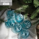 6 st 6 cm Juldekorationer Genomskinliga Snöbollar Hängande Merry Christmas Tree Klara Grannlåt Hängande Prydnader Xmas Navidad A A 6cm