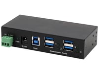 Usb 3.2 Hub 4-Porter Gen1 Inkl. Usb-Kabel Inkl. Usb-Kabel, Din-Skinne Veggmontering