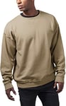 Urban Classics Men's Oversized Open Edge Crew Sweatshirt, Warm Sand, M Plus