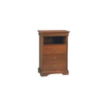 M&s - Chiffonnier 3 tiroirs 1 niche en bois massif style Louis Philippe