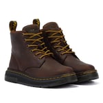 Dr. Martens Unisex Crewson Chukka Crazy Horse Dark Brown Boots - Size UK 7