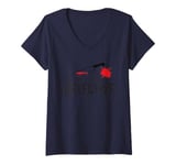 Womens Basically A Detective Knife Blood Stain V-Neck T-Shirt