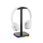 RGB-hörlursställ, spelheadset-skärmställ, LED-bas, USB-uppladdningslampa, hörlursstöd, fäste