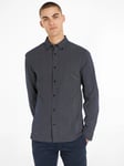 Tommy Hilfiger Dot Print Organic Cotton Shirt, Carbon Navy/White