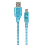 Cablexpert MicroUSB - USB-kabel, 2 m, turkis (brand name "Cablexpert" and color "turquoise" are kept as is)