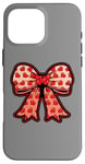 Coque pour iPhone 16 Pro Max Valentines Day Coquette Bow Cute Heart Ribbon Love Retro