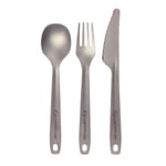 Lifeventure Titanium Cutlery Set - Ultra Lightweight Knife, Fork & Spoon.