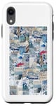 iPhone XR Beachy Blue Coquette Collage Preppy and Cute Aesthetic Case