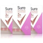 Sure Womens Women Maximum Protection Confidence Anti-Perspirant Cream, 3x 45ml - One Size