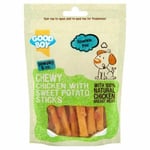 Good Boy Chewy Chicken Sweet Potato Sticks Healthy Natural Dog Treats 90g Pack